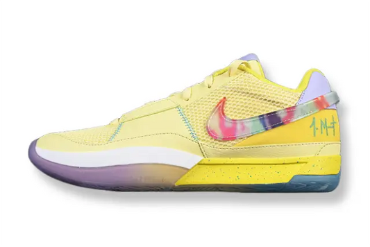 nike ja 1 x eybl nationals basketball shoes side view with vibrant eybl nationals colorway