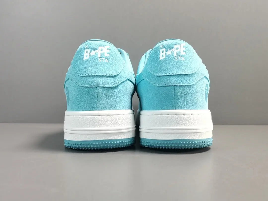 BAPE STA LOW sneakers blue suede streetwear casual premium stylish shoes