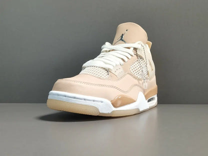 Air Jordan 4 Retro Shimmer white silver sneakers premium women's shoes
