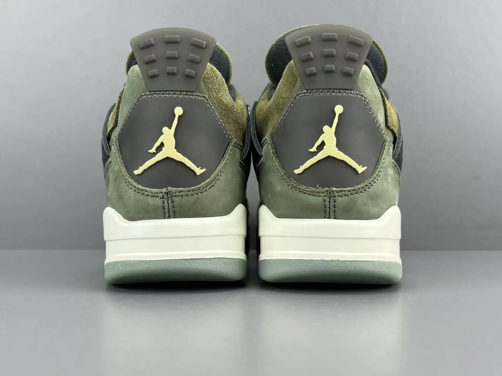 Air Jordan 4 Medium Olive white olive black sneakers premium men's shoes
