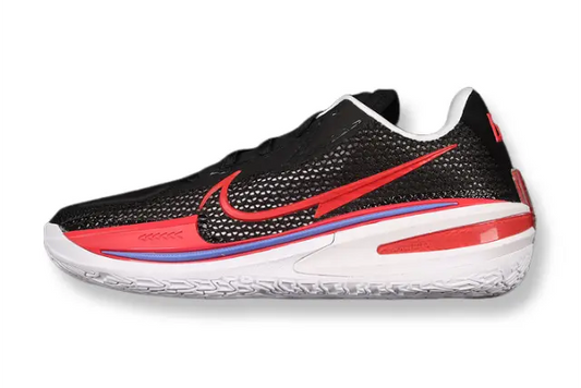 Nike Black Fusion Red athletic shoes for basketball and training