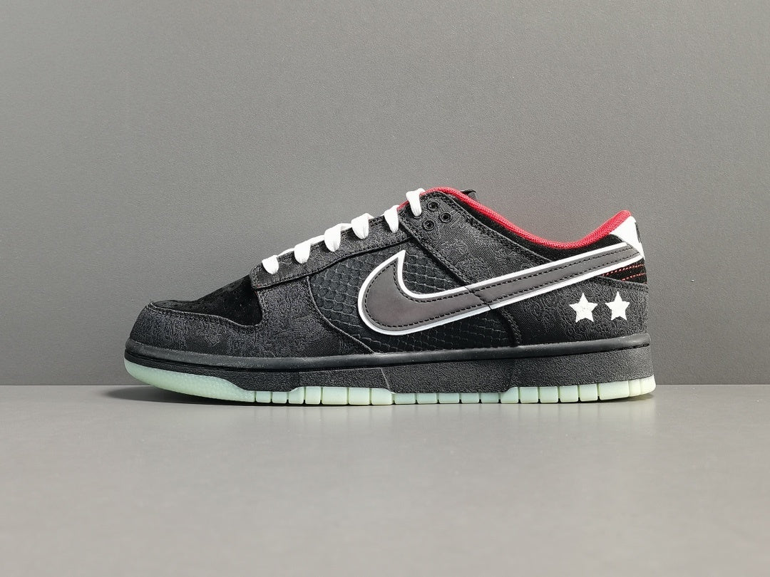 Nike Dunk Low x League of Legends sneaker with colorful character-inspired graphics and bold details
