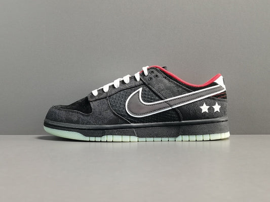 Nike Dunk Low x League of Legends sneaker with colorful character-inspired graphics and bold details
