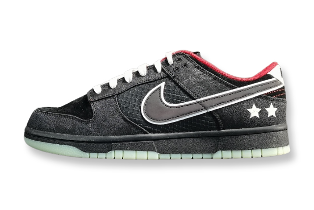 Nike Dunk Low x League of Legends sneaker with colorful character-inspired graphics and bold details

