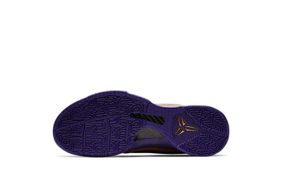 Nike Kobe 5 x Undefeated Hall of Fame basketball shoes in gold and purple colorway
