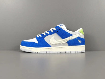 Nike SB Dunk Low Fly Streetwear Gardenia blue white green sneaker floral embroidery limited edition skate shoe