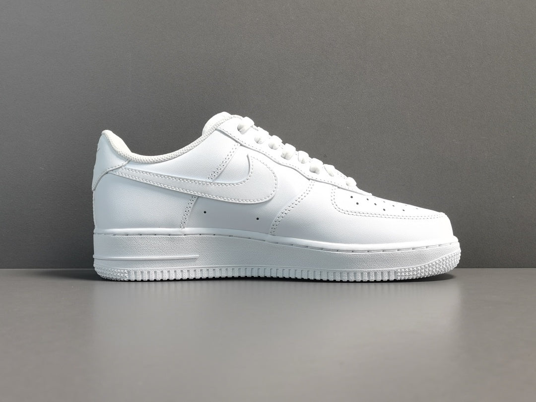 nike air force 1 white leather low top sneakers men women unisex