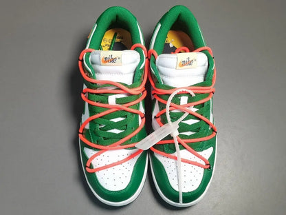 Nike Dunk x Off-White Pine Green limited edition collaboration sneakers streetwear iconic
