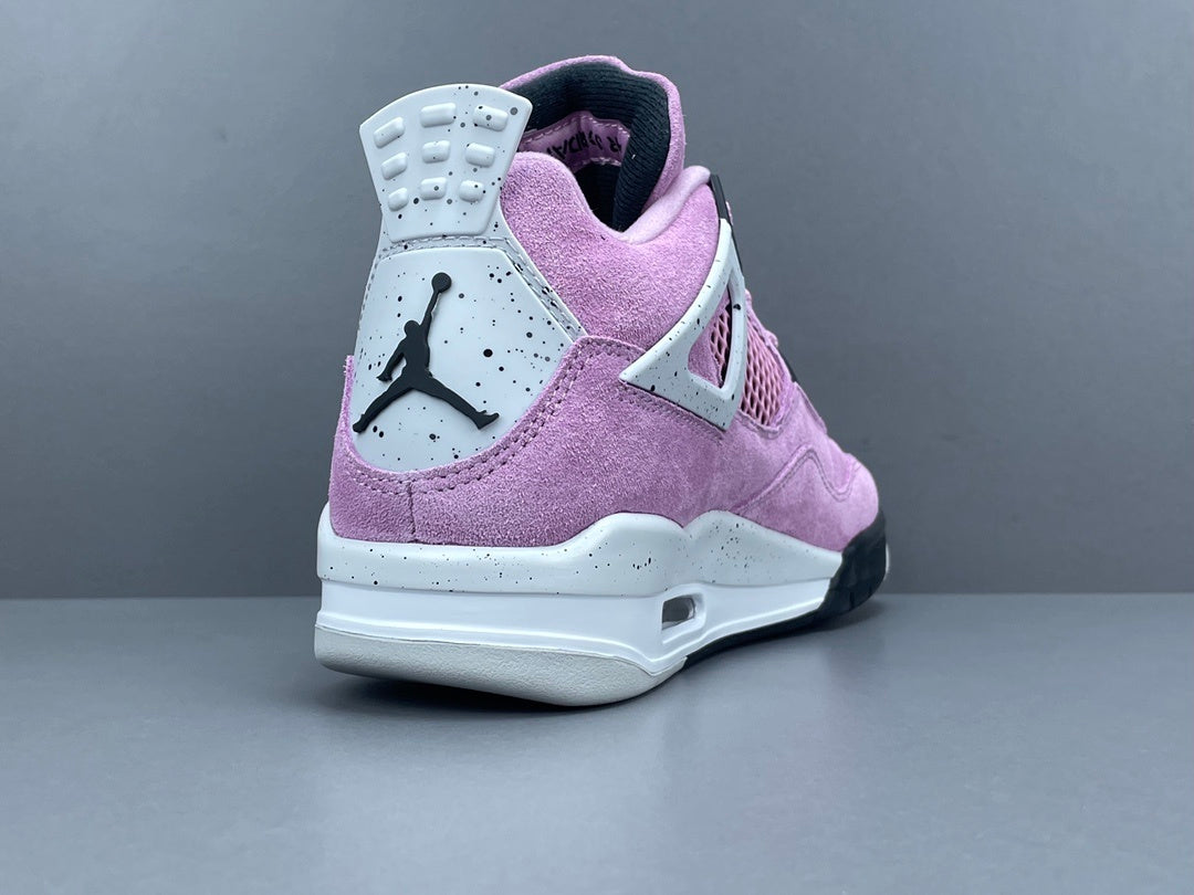 Air Jordan 4 Orchid sneakers side view pastel pink retro basketball shoes iconic style
