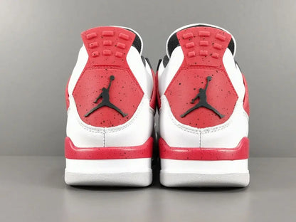 Air Jordan 4 Red Cement white grey red sneakers premium men's shoes
