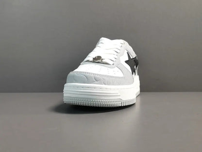 BAPE STA LOW sneakers grey black streetwear casual premium stylish shoes
