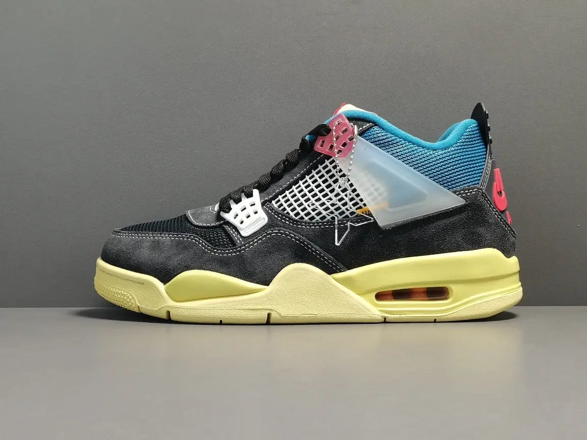 Air Jordan 4 Union Off Noir black beige sneakers premium men's shoes
