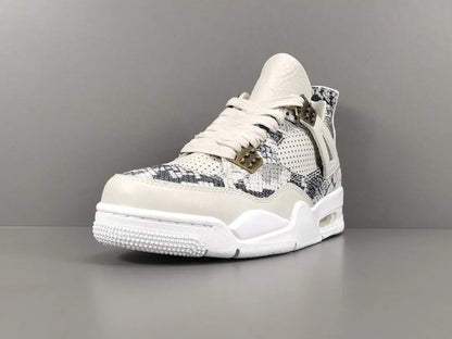 Air Jordan 4 Snakeskin sneakers side view luxury textured retro basketball shoes