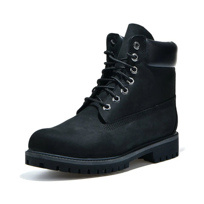 Timberland 6 inch premium waterproof black leather boot for men durable winter