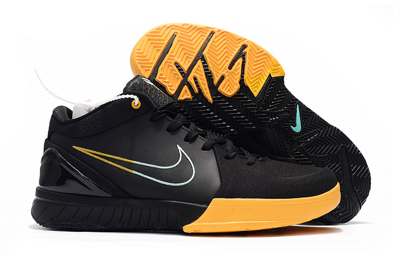 Nike Kobe 4 Protro FTB Snake basketball shoes with black and gold snake-inspired design
