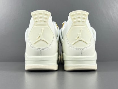 Air Jordan 4 Metallic Gold sneakers side view luxury retro basketball shoes
