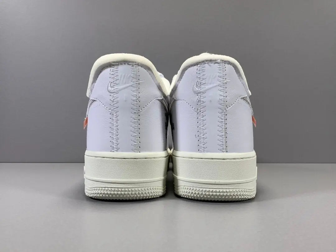 Nike Air Force 1 Off-White sneaker with deconstructed design and zip tie
