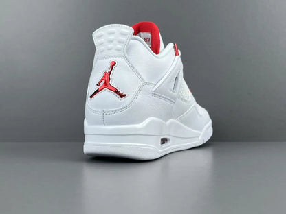 Air Jordan 4 Metallic Red white red black sneakers premium men's shoes
