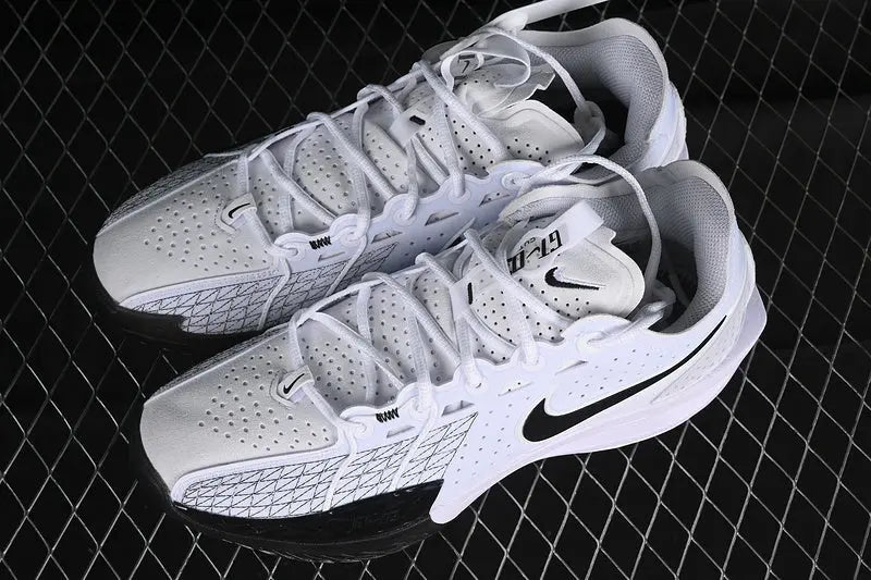 Nike Air Zoom GT Cut 3 Panda basketball shoes black white front view performance sneakers