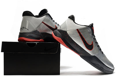 Nike Kobe 5 Protro Wolf Grey edition basketball shoes with sleek grey design
