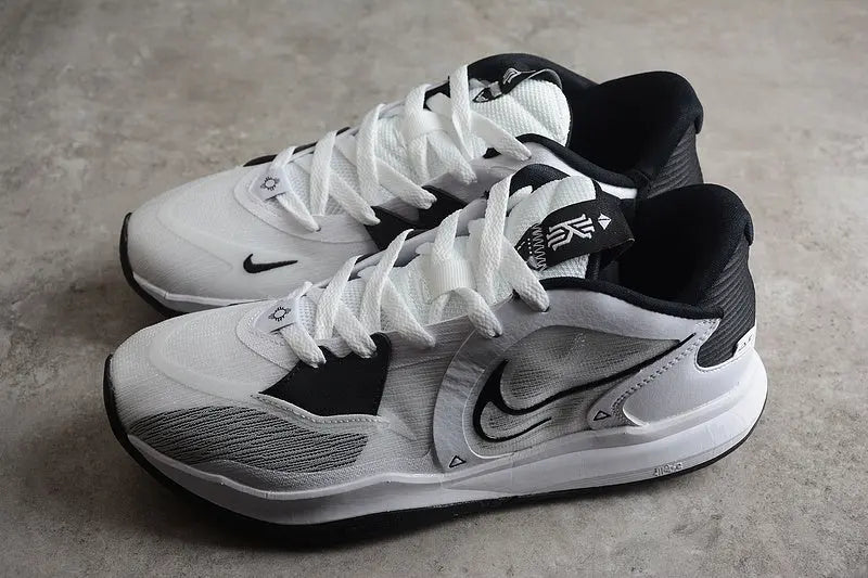 Nike Kyrie 5 Low White Wolf Grey Black men's basketball shoes sneakers