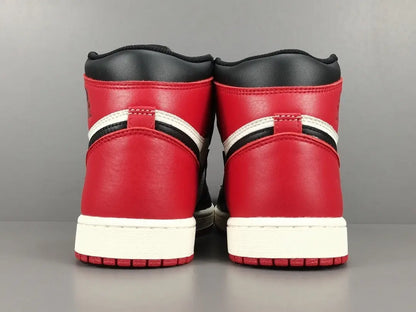 Air Jordan 1 Retro High Bred Toe red black white sneaker
