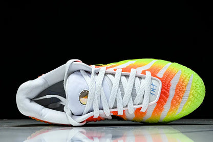 nike ja 3 x snowed in basketball shoes side view with icy snow inspired colorway