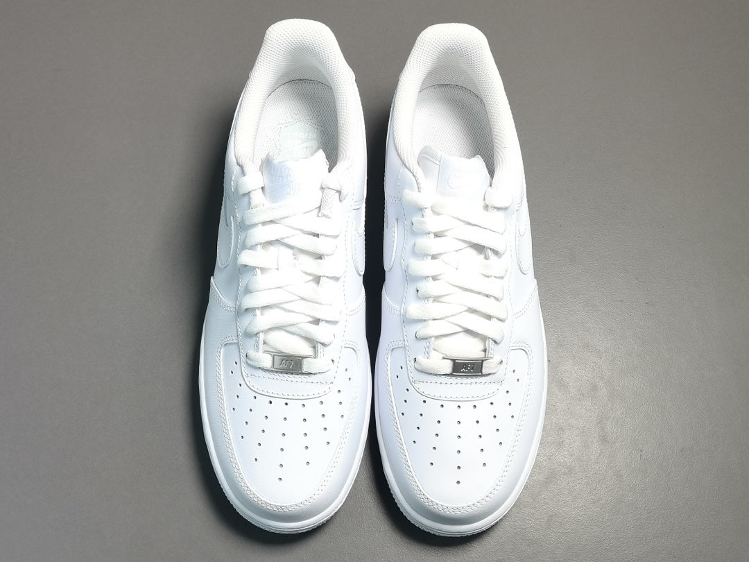 nike air force 1 white leather low top sneakers men women unisex
