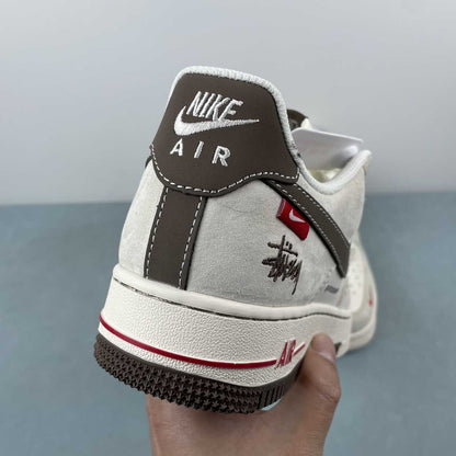 NIKE AIR FORCE 1 x STUSSY CUSTOM BROWN Replico