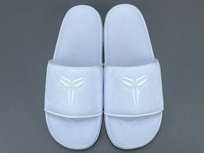 Nike Kobe Offcourt Slide Triple White comfortable basketball slides casual sportswear footwear