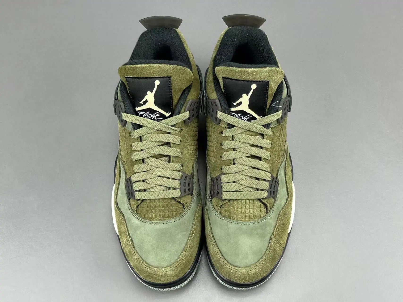 Air Jordan 4 Medium Olive white olive black sneakers premium men's shoes
