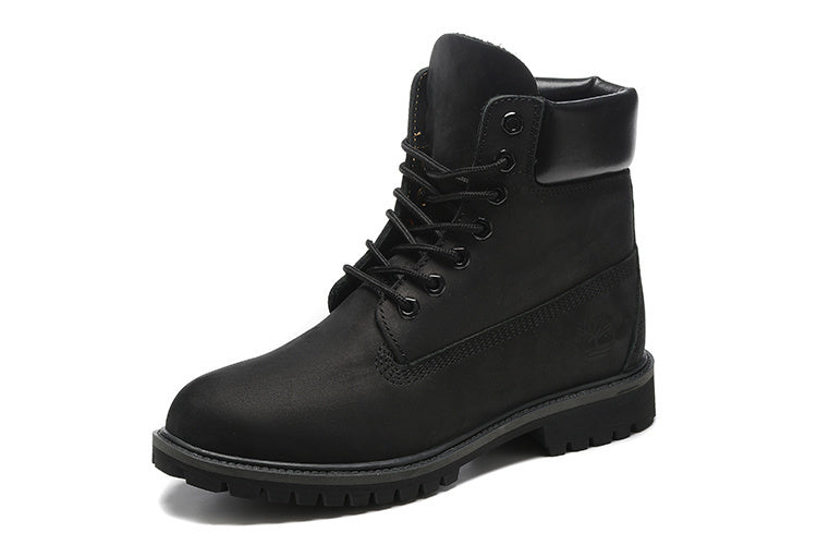 Timberland 6 inch black nubuck premium leather boot for men durable
