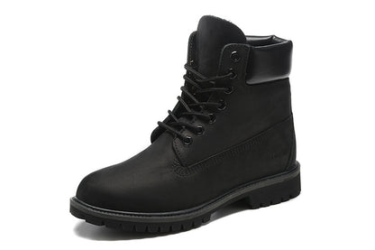 Timberland 6 inch black nubuck premium leather boot for men durable
