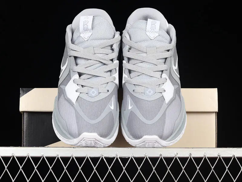 Nike Kyrie Low 5 TB Wolf Grey basketball shoes – low-top grey sneakers with Zoom Air cushioning and performance traction