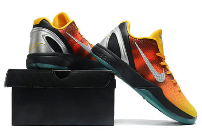 Nike Kobe 6 ASG Orange County Sunset sneakers with vibrant gradient colors and low-top silhouette.
