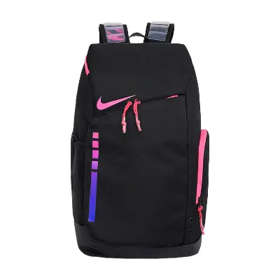 Nike Hoops Elite Pro backpack black pink front view