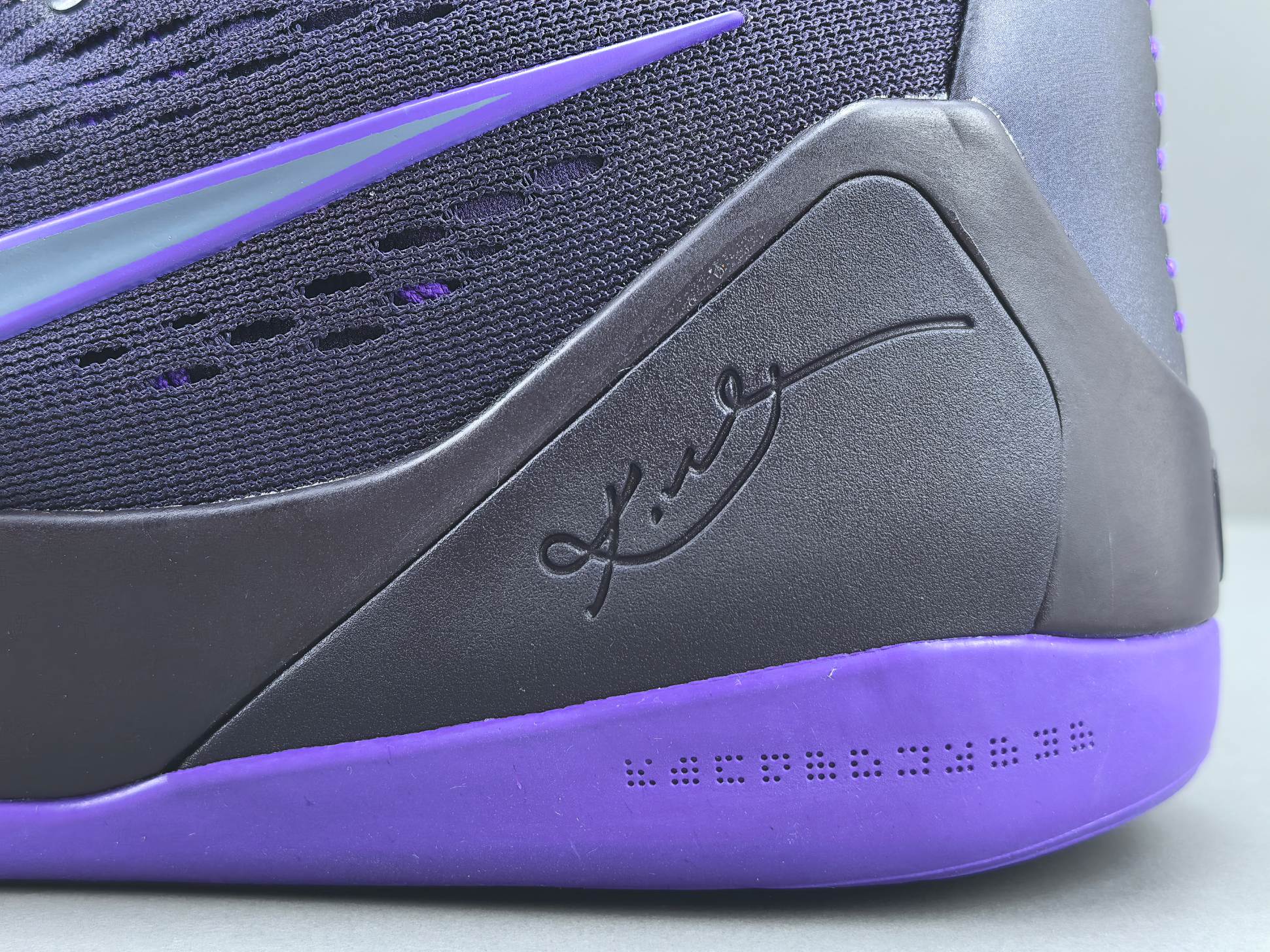 Nike Kobe 9 EM Low Protro x Purple Dynasty basketball sneakers side view