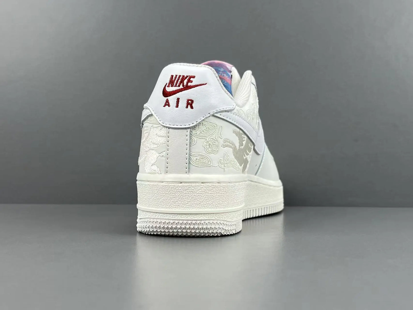 Nike Air Force 1 Pegasus Pack Phantom side view all-white leather sneaker