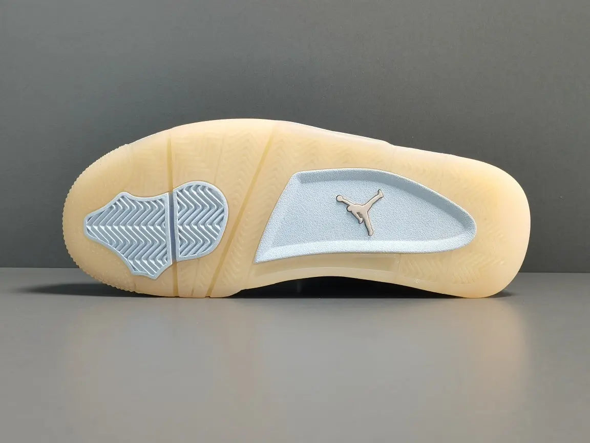 Air Jordan 4 Retro Shimmer white silver sneakers premium women's shoes
