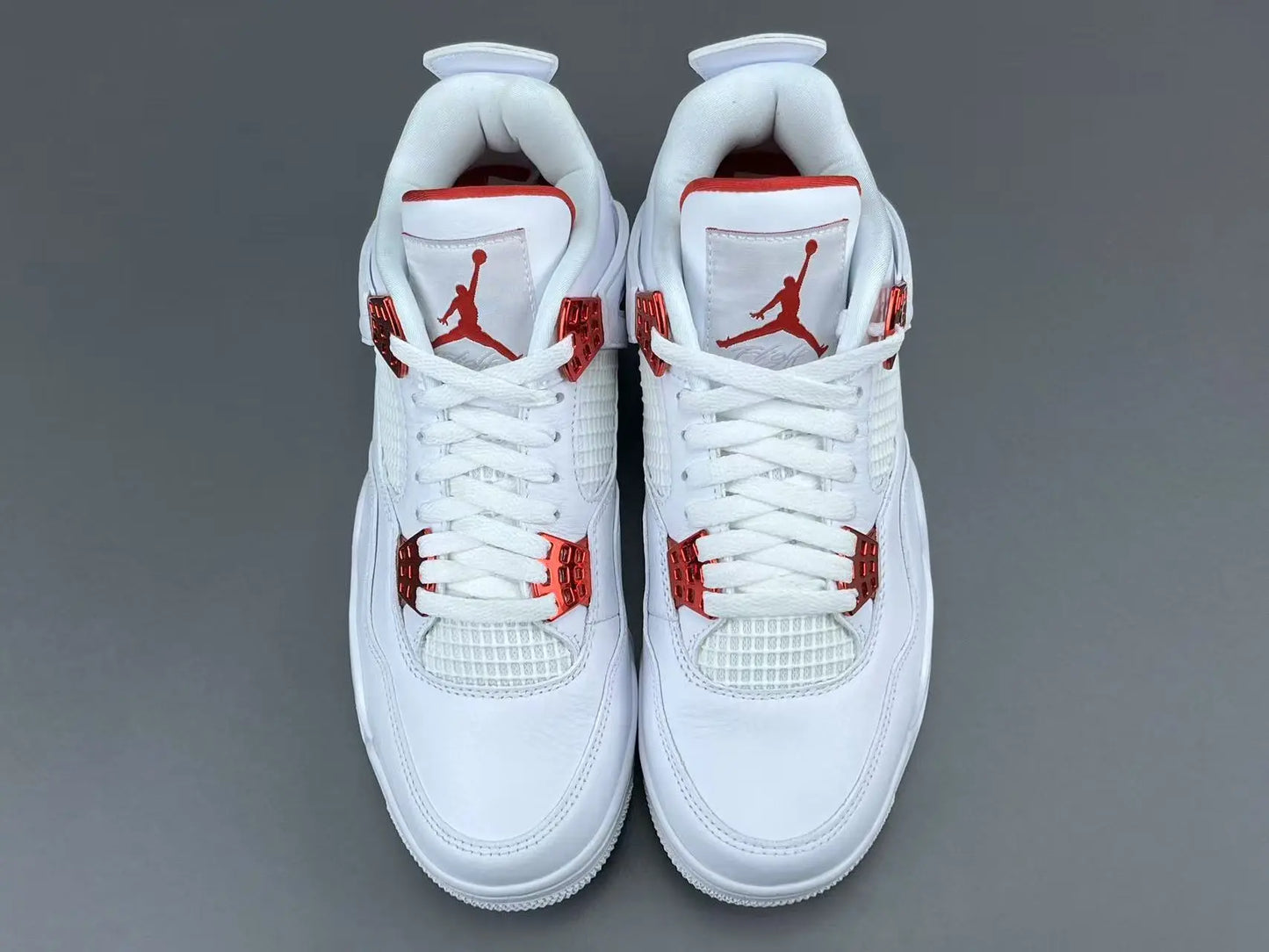 Air Jordan 4 Metallic Red white red black sneakers premium men's shoes
