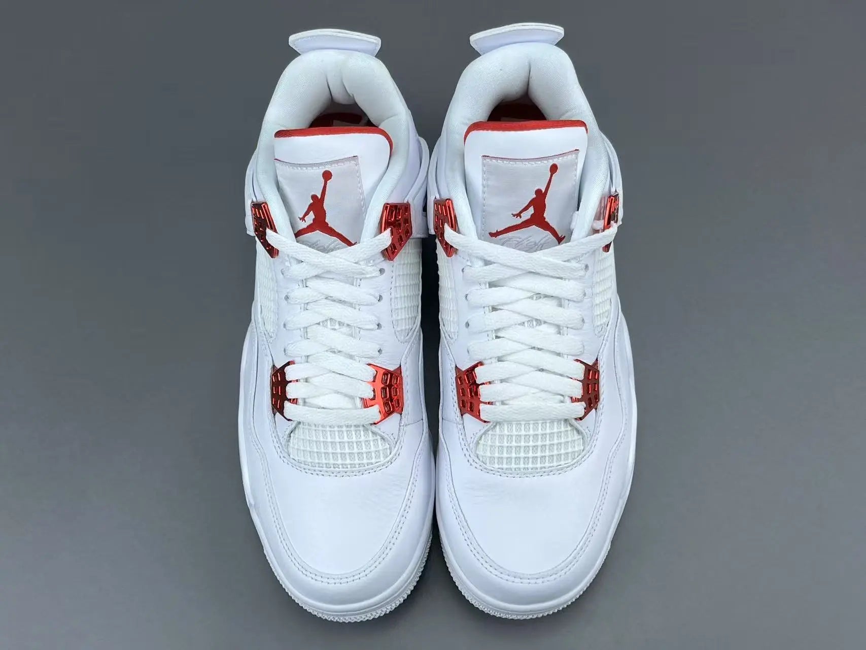 Air Jordan 4 Metallic Red white red black sneakers premium men's shoes
