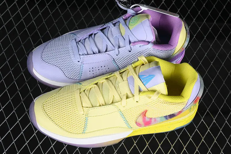 nike ja 1 x eybl nationals basketball shoes side view with vibrant eybl nationals colorway
