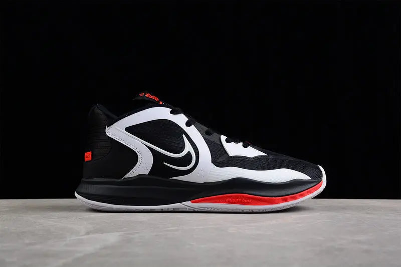 Nike Kyrie Low 5 x Dominoes basketball shoes – low-top sneakers with black-and-white domino pattern, Zoom Air cushioning, and elite court performance