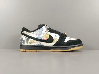 Nike SB Dunk Low Supreme Rammellzee black white red sneaker limited edition streetwear skate shoe
