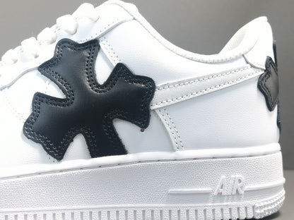 Nike Air Force 1 collaboration with Chrome Hearts featuring luxury leather accents