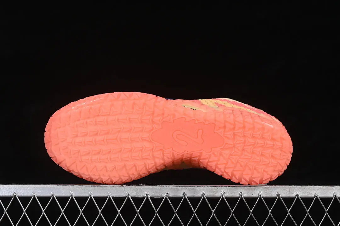 nike ja 3 x daybreak basketball shoes side view with clean sunrise inspired colorway