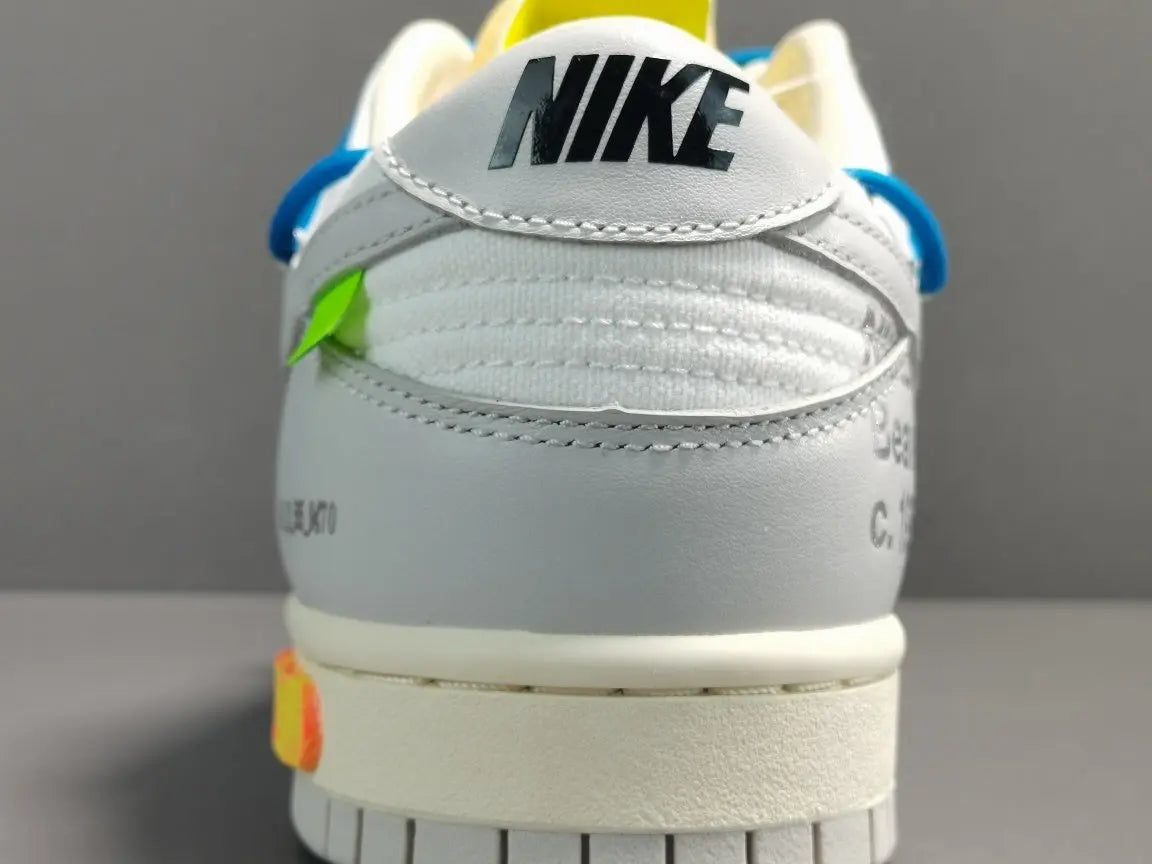 Nike Dunk Low Off-White Lot 10 collaboration premium leather sneakers