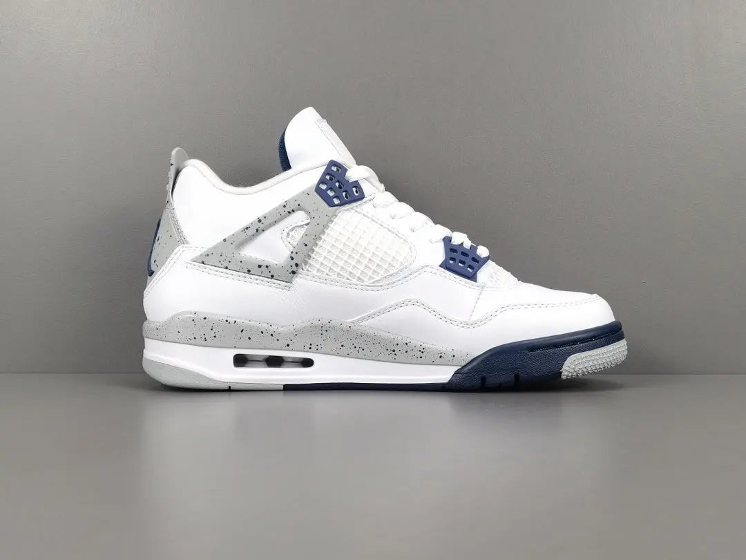 Jordan 4 Midnight Navy navy white leather retro sneakers unisex premium
