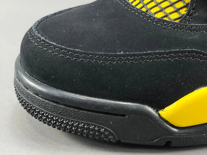 Jordan 4 Thunder black yellow premium limited edition retro basketball sneakers men’s
