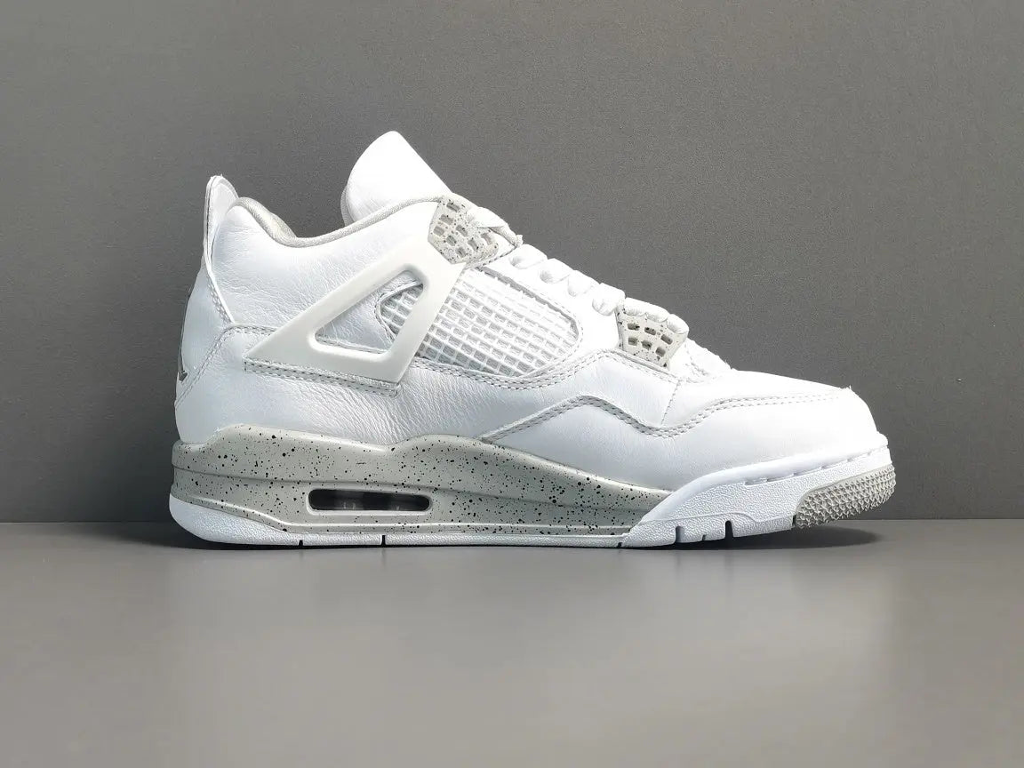 Air Jordan 4 White Oreo white black grey sneakers premium men's shoes
